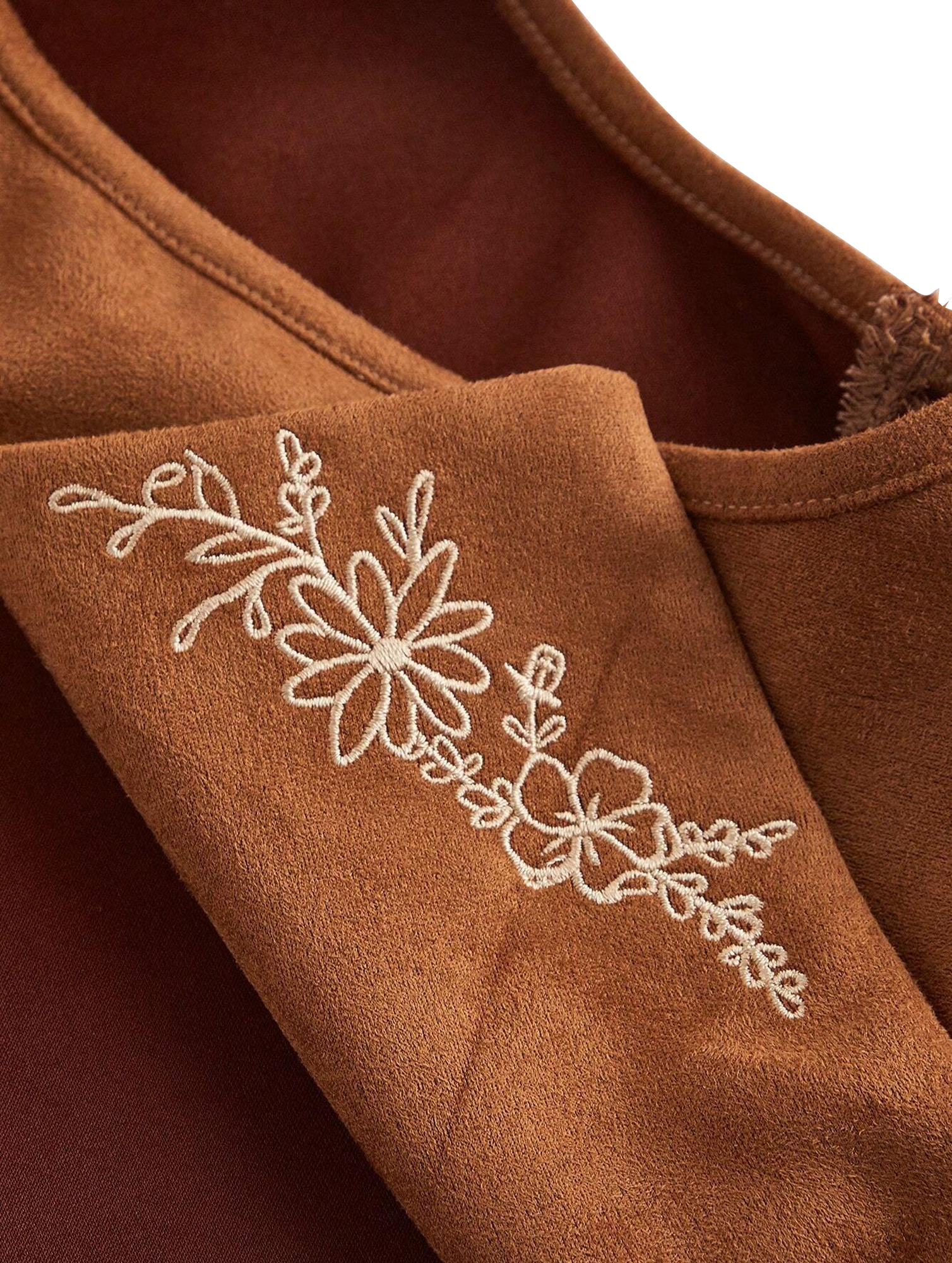 Loptok Women's Brown Lace Button Front Tank Top - Image 3