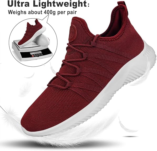 Mens Slip On Running Shoes Breathable Lightweight Comfortable Fashion Non Slip Sneakers for Men - Image 2